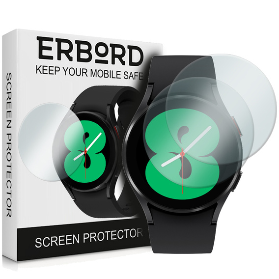 Защитное стекло 2х Erbord для дисплея смарт часов Samsung Galaxy Watch 4 40mm