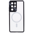 Магнітний чохол Dual Glass MagSafe для Samsung Galaxy S21 Ultra, чорний
