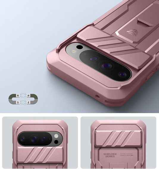 Броньований чохол Dexnor з отвором для камери та підставкою для Google Pixel 10 / Pixel 10 Pro