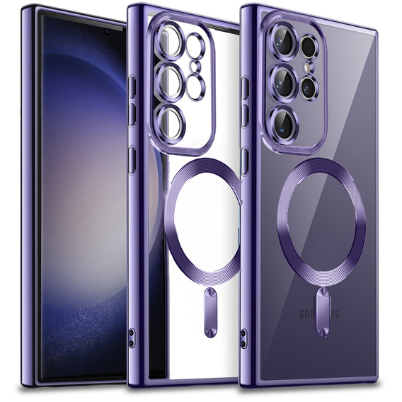 Чехол до Samsung Galaxy S23 Ultra, MagSafe Hybrid, фиолетовый