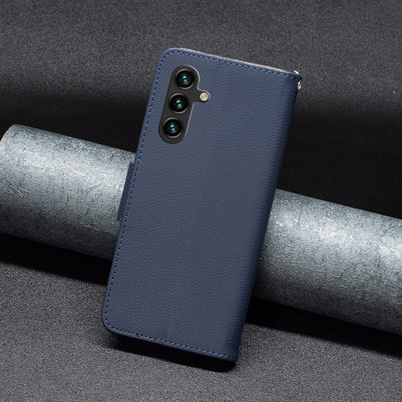 Чохол-книжка для Samsung Galaxy A55 5G, Wallet Litchi Leather, темно-синій