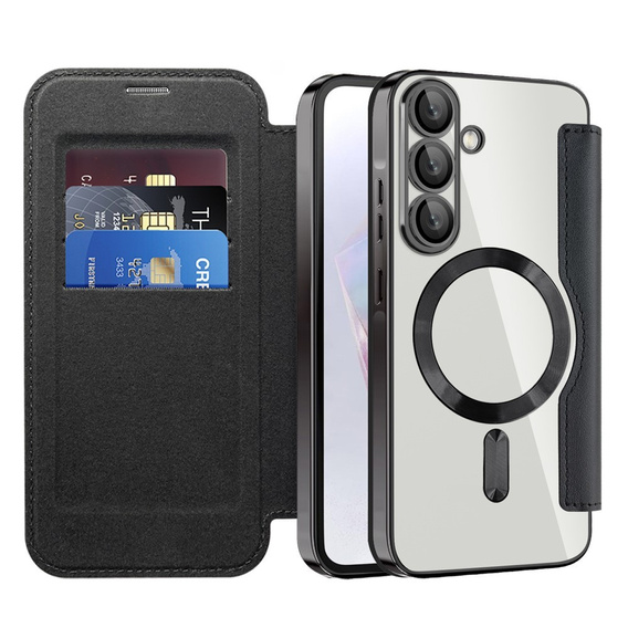 Откидной чехол для Samsung Galaxy A26, RFID Wallet MagSafe CamShield, чёрный