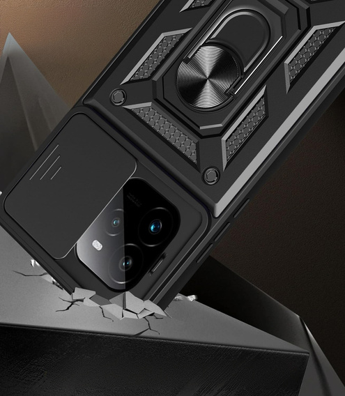 Чехол NOX Camera Slide Realme GT 7 Pro, CamShield Slide, чёрный