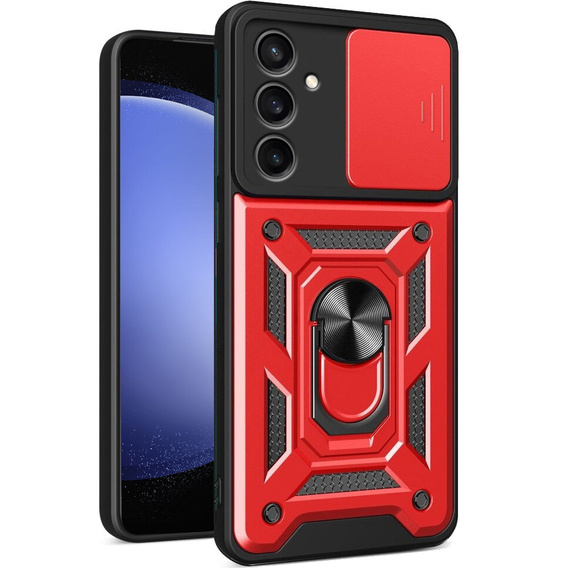 Чехол NOX Camera Slide Samsung Galaxy S23 FE, CamShield Slide, красный