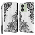 Откидной чехол для Xiaomi Redmi 13C / Poco C65, Wallet, Lace Flower белый