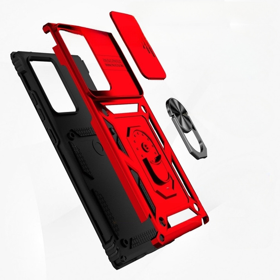 Чехол NOX Camera Slide Samsung Galaxy Note 20 Ultra, CamShield Slide, красный