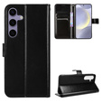 Футляр з клапаном для Samsung Galaxy S25 FE, Crazy Horse Wallet, чорний
