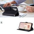 Чохол-сумка для Samsung Galaxy S25 Ultra, Rhombus Crossbody Leather, чорний