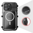 Водонепроникний чохол IP68 для iPhone 15 Pro Max, SHELLBOX MagSafe, чорний