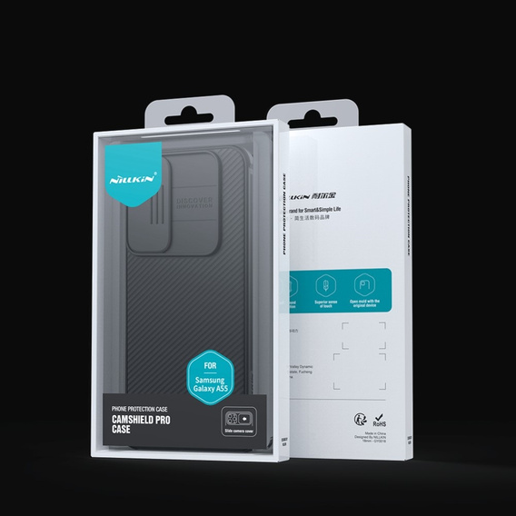 Чохол NILLKIN для Samsung Galaxy A55 5G, Silicone CamShield Case for MagSafe, чорний