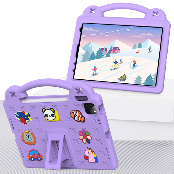 Детский чехол для iPad 10.9 2022 10 Gen, Cute Patterns, с подставкой, фиолетовый