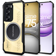 Чохол для Realme 14X / Realme C75, з магнітною пластиною, прозорий / чорний