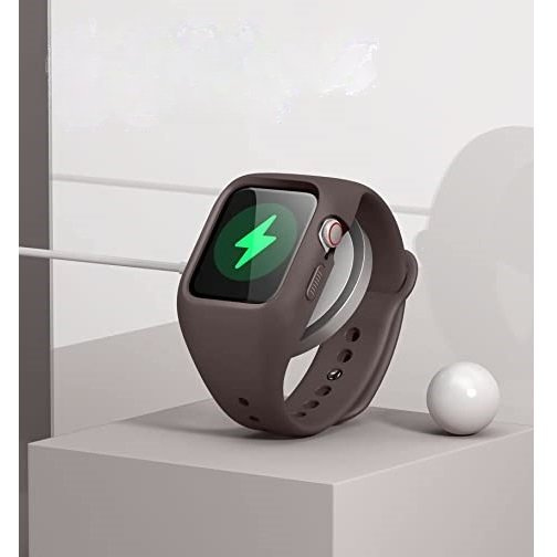 Ремінець + чохол Suritch для Apple Watch 4/5/6/7/8/SE 44/45mm, коричневий