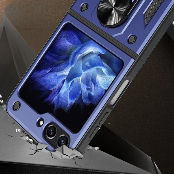 Бронированный Чехол до Samsung Galaxy Z Flip5 5G, Nox Case Ring, синий