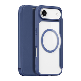 Чехол Dux Ducis для iPhone Air, Skin X Pro, с откидной крышкой, для MagSafe, темно-синий
