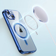 Чохол для iPhone 14, Electro MagSafe, м'яти + Скло на екран
