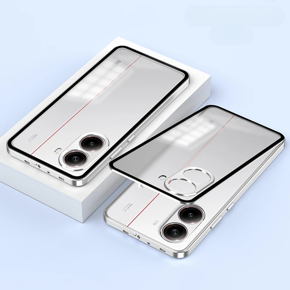 Чехол для Xiaomi Poco X7 Pro 5G, Frame Case, серебряный