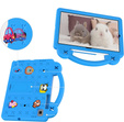 Детский чехол для Samsung Galaxy Tab S6 Lite 10.4 2020/2022 / Tab A7 2020 T500 / T505 / Tab S6 T860/T865, Cute Patterns, с подставкой, синий