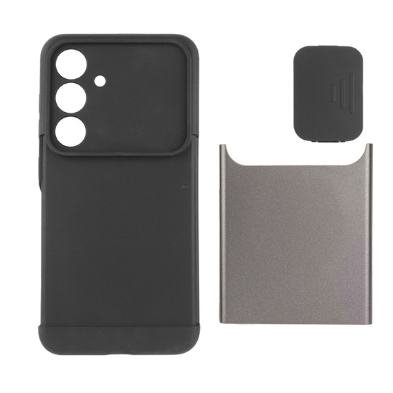 Чoхол до Samsung Galaxy S24, ERBORD CamProtect Slide Camera, сірий gunmetal