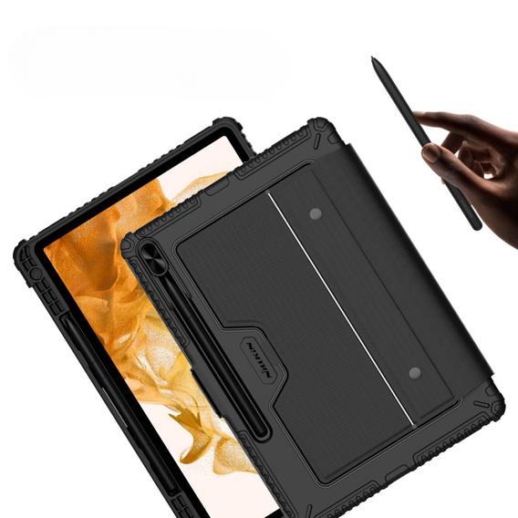 Чохол + клавіатура Galaxy Tab S8+ / Tab S7 +/ Tab S7 FE, NILLKIN Bumper Pen Slot, чорний