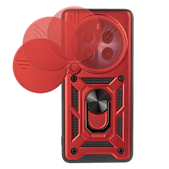 Чохол NOX Camera Slide Realme 12 Pro 5G / 12 Pro+ 5G, CamShield Slide, червоний