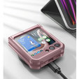 Бронированный чехол для Samsung Galaxy Z Flip 5 5G, Dexnor Clip Holder, розовый