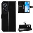 Футляр з клапаном для Oppo A60, Crazy Horse Wallet, чорний