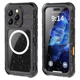 Водонепроникний чохол IP68 для iPhone 16 Pro, SHELLBOX MagSafe, чорний