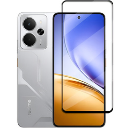 Закаленное стекло 3D для Realme 14 5G / Realme 14T 5G, чёрная рама