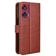 Футляр з клапаном для Motorola Edge 50 Fusion 5G, Crazy Horse Wallet, коричневий