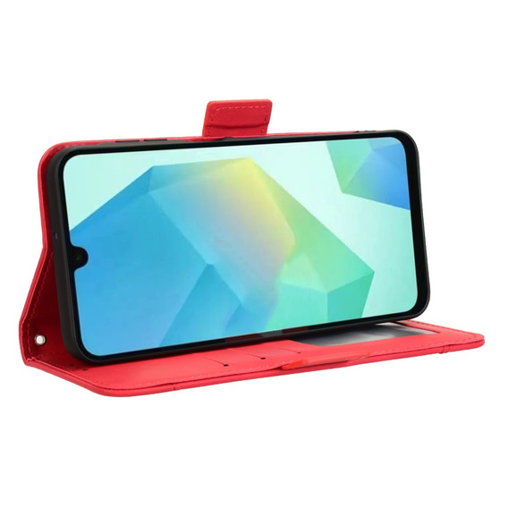 Откидной чехол для Samsung Galaxy A16, Card Slot, красный