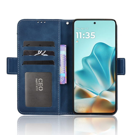 Футляр з клапаном для Motorola Edge 60 / 60 Fusion, Card Slot, темно-синій
