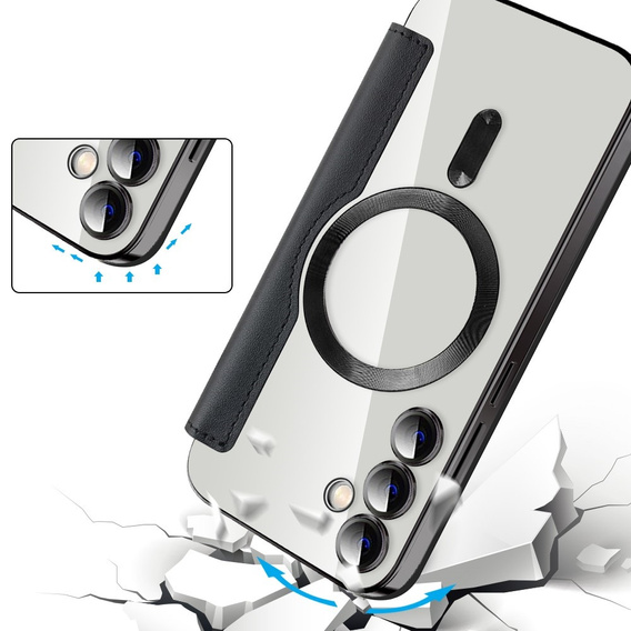 Чохол-книжка для Samsung Galaxy S23 FE, RFID Wallet MagSafe CamShield, чорний