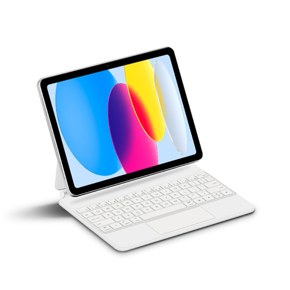 Чехол-клавиатура для iPad 10.9" 2022 (10 gen.) / iPad 11" 2025 A16 (11 gen.), Magnetic Keyboard Touchpad, белый