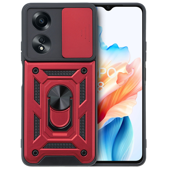 Чохол NOX Camera Slide Oppo A38 4G / Oppo A18 4G, CamShield Slide, червоний