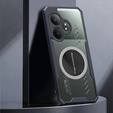 Чехол для Realme GT 6 / 6T, с магнитной пластиной, прозрачный / черный