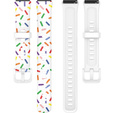 Силиконовый ремешок для Huawei Band 7, White / Colorful