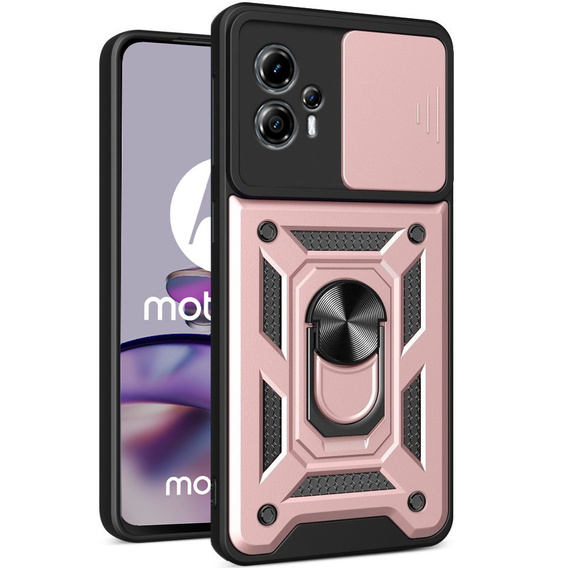 Чехол NOX Camera Slide Motorola Moto G13 / G23, CamShield Slide, розовый rose gold