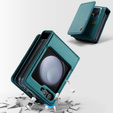 CASEME флип-кейс для Samsung Galaxy Z Flip5 5G, Litchi Wallet, зелёный