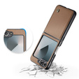 Чохол для Samsung Galaxy Z Flip7 FE / Z Flip6, CASE Litchi Leather, коричневий