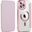 Чохол-книжка для iPhone 11 Pro Max, RFID Wallet MagSafe CamShield, рожевий