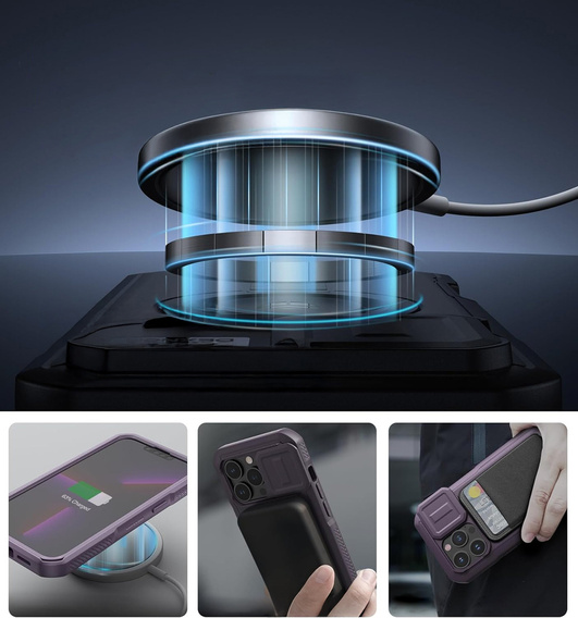 Броньований чохол для iPhone 15, Dexnor CamProtect MagSafe, зелений (Дві рамки)