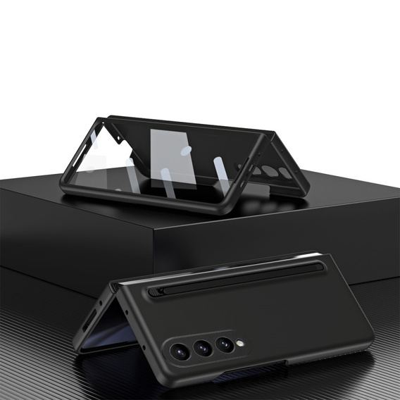 Чехол для Samsung Galaxy Z Fold 4 5G, со стеклом и стилусом, чёрный
