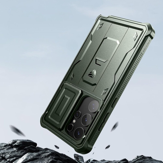Броньований чохол для Samsung Galaxy S24 Ultra, Dexnor Full Body (Two Frames), зелений