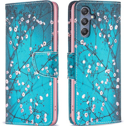 Откидной чехол для Samsung Galaxy M34, Wallet, Sakura, синий