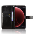 Откидной чехол для Xiaomi 15 Ultra, Crazy Horse Wallet, чёрный
