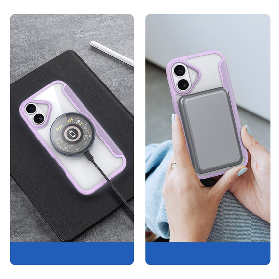 Чохол Dux Ducis для iPhone 17, Skin X Pro, з клапаном, для MagSafe, фіолетовий