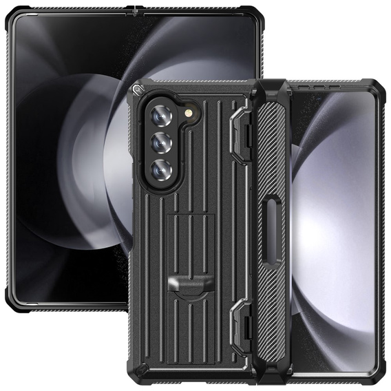 Чохол для Samsung Galaxy Z Fold5 5G, Kickstand, з підставкою та захистом екрану, чорний