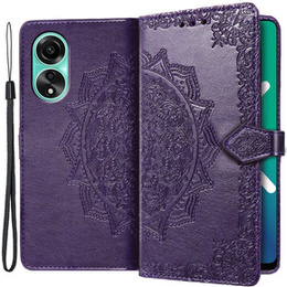 Откидной чехол для Oppo A98 5G, Mandala, фиолетовый