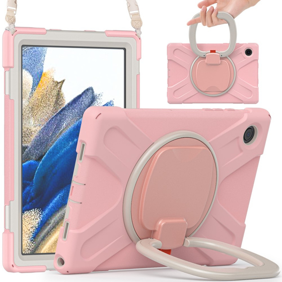 Детский чехол для Samsung Galaxy Tab A8 10.5 SM-X200 SM-X205, бронированный с ремешком, синий